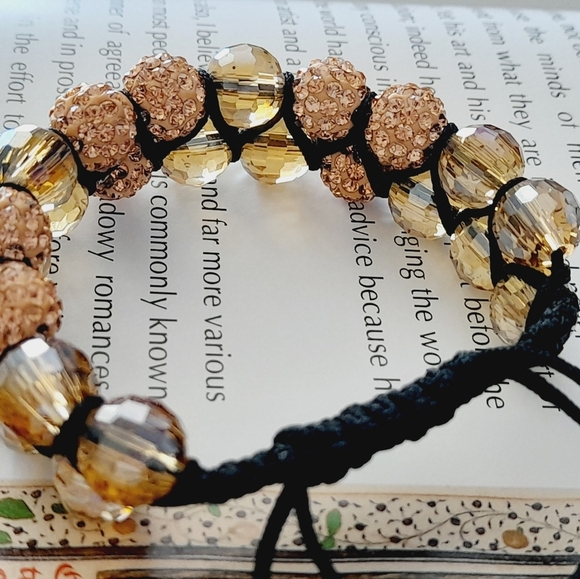 2/$30 Double Chballa Rose Gold Crystal Bracelet - Picture 4 of 10